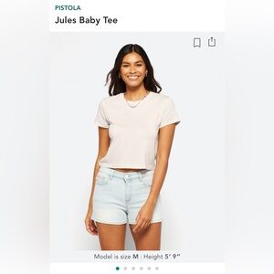 Pistola Off-White Jules Baby Tee Size M